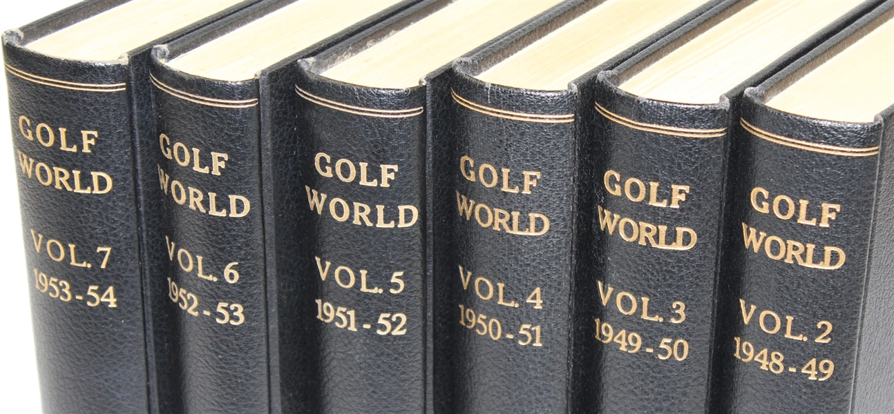 Lot of Six 'Golf World' Complete Year Series - Volumes 2-7 - 1948-1954