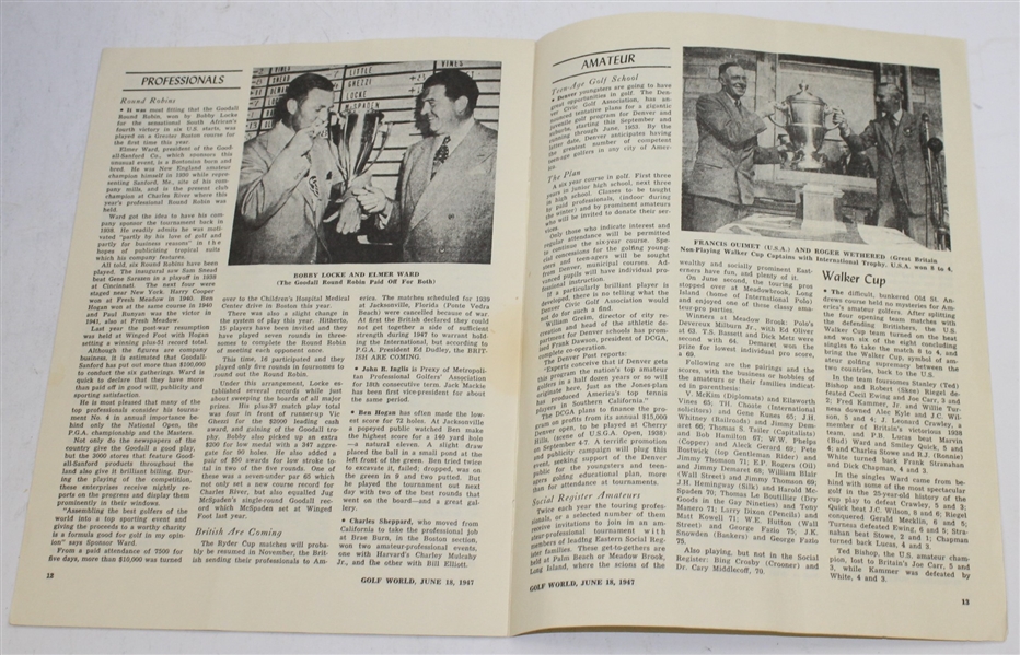 Golf World #1 Issue - Volume 1, Number 1 - Published at Pinehurst - June 18, 1947