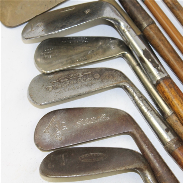 Lot of 10 Hickory Golf Clubs - Miscellaneous