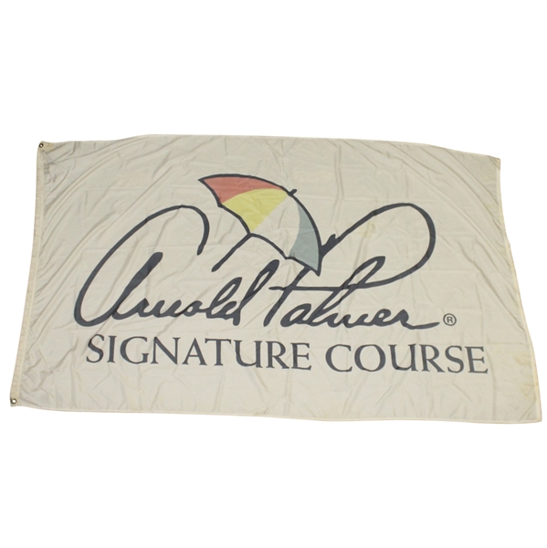 Arnold Palmer Signature Oversize Course Flown Flag - Consistent Use - 7ft x 4ft!