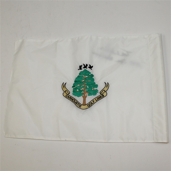 Tom Watson Signed Carnoustie Embroidered Flag with 1975 Champ Notation JSA ALOA