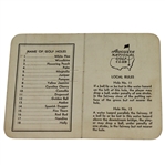 Vintage 1930s-40s Augusta National Scorecard