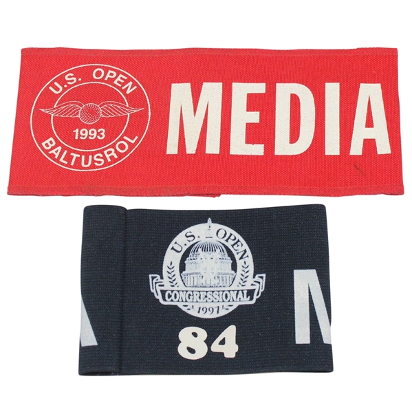 1993 & 1997 US Open Championship Media Arm Bands