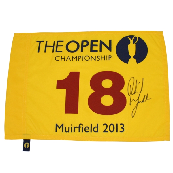 Phil Mickelson Signed 2013 Open Championship at Muirfield Flag PSA/DNA #Y04846