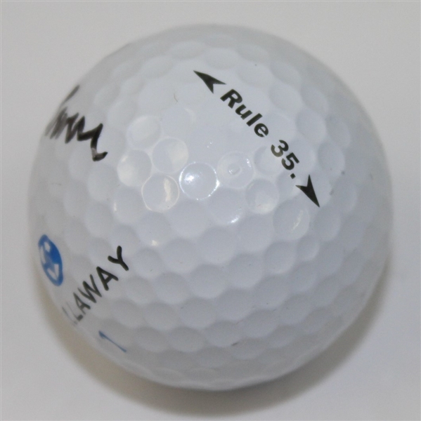 Arnold Palmer Signed Callaway Rule 35. Golf Ball w/Palmer Personal Umbrella Logo Stamp JSA ALOA