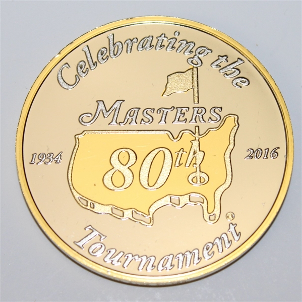 2016 Masters Tournament Ltd Ed Commemorative Coin #156/300 Magnolia Lane