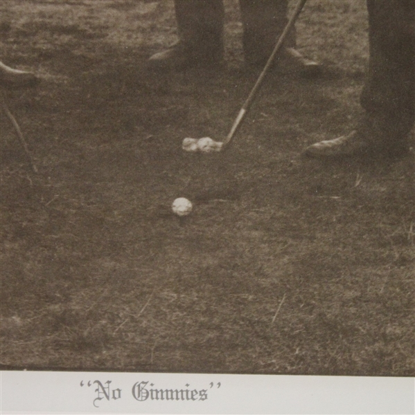 19th Century Photogravure of Golfing Scene Titled No Gimmies - Possible St. Andrews Backdrop-Framed to 27 1/2 x24