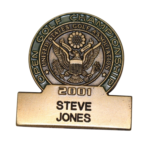 2001 US Open at Oakmont Contestant Badge - Steve Jones Collection