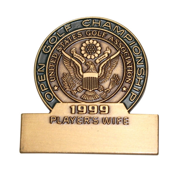 1999 US Open at Pinehurst Contestant Wife Badge - Steve Jones Collection