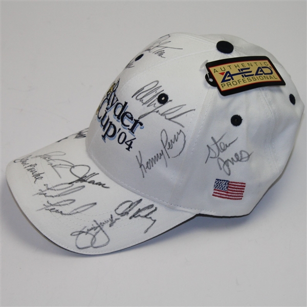 2004 Ryder Cup Hat Signed by Team & Coaches - Steve Jones Collection - With Tag JSA ALOA