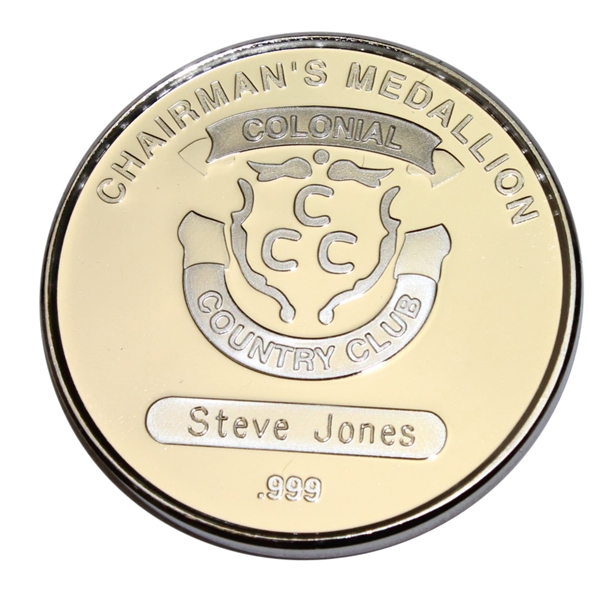 2006 Colonial Chairman's .999 Silver Medallion - Steve Jones Collection