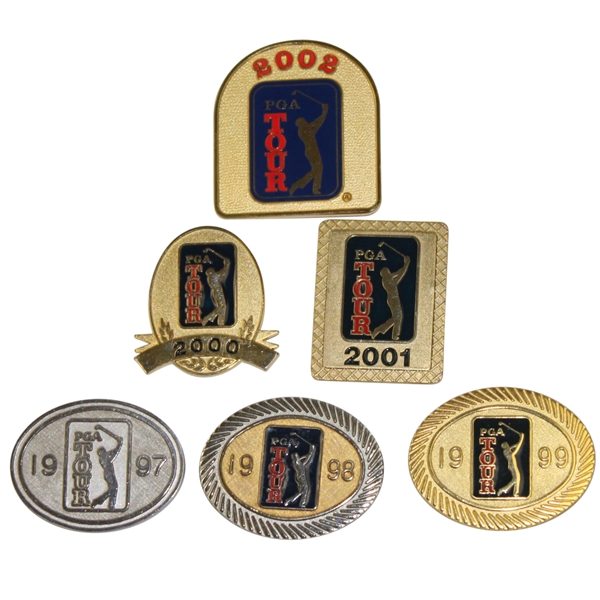 Lot of 6 Steve Jones PGA Tour Pins 1997-2002 - Steve Jones Collection