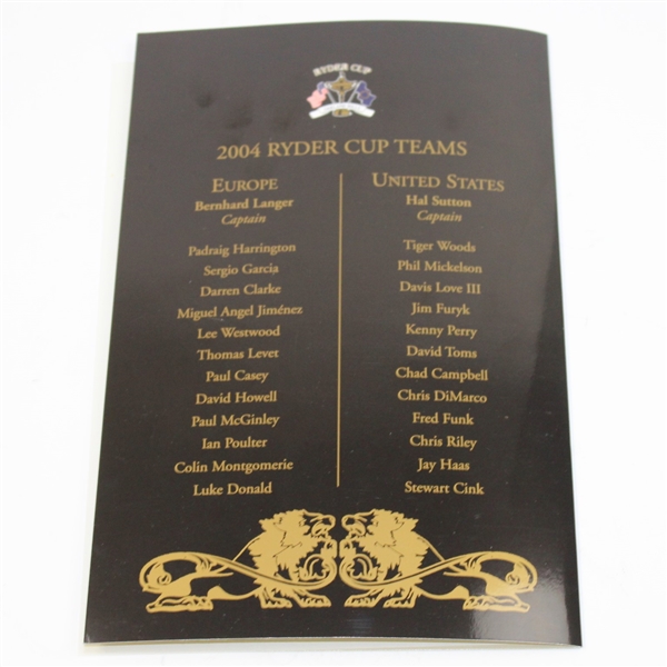 2004 Ryder Cup Team Package Issued to Steve Jones W/Pocket Crest, Badges Etc. - Steve Jones Collection