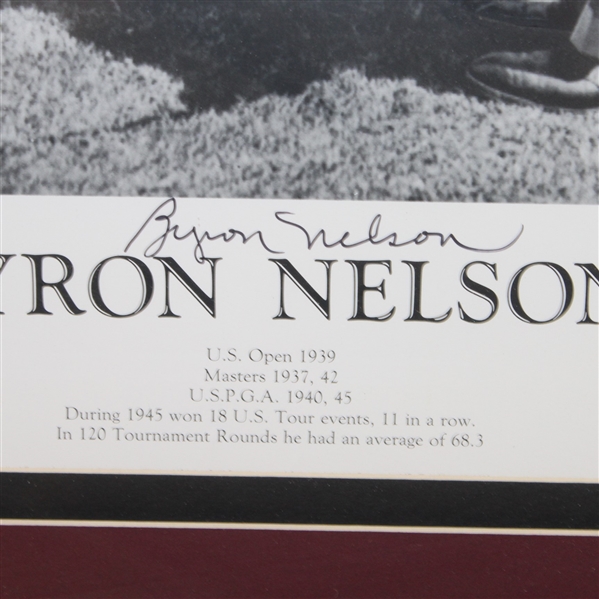 Byron Nelson Signed 'Byron Nelson' Career Print - Steve Jones Collection JSA ALOA