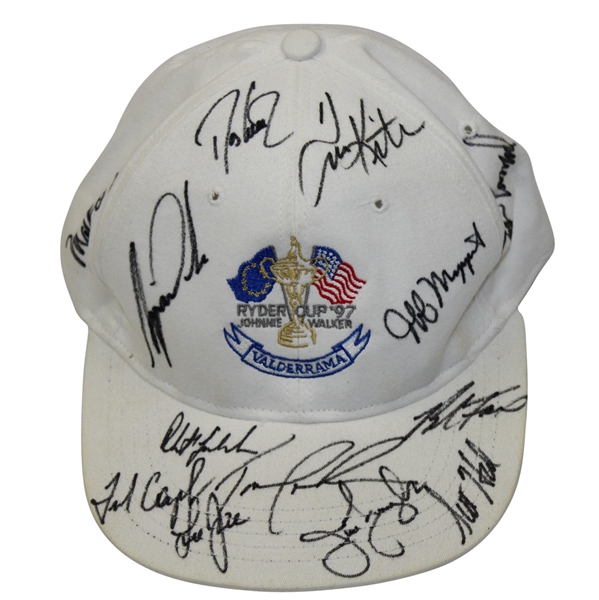 1997 Ryder Cup at Valderrama United States Team Signed Hat JSA ALOA
