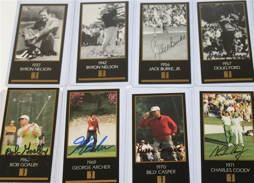 Lot of 34 Signed GSV Cards Including Nicklaus, Palmer, Seve, and others JSA ALOA