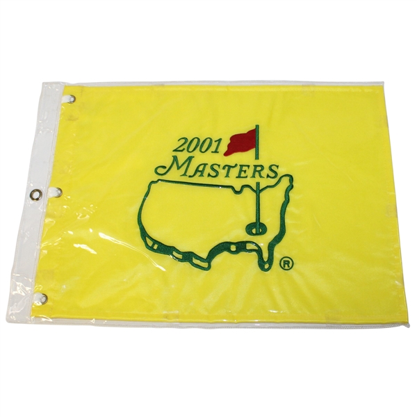 2001 Masters Embroidered Flag - Tiger Woods 2nd Masters Victory