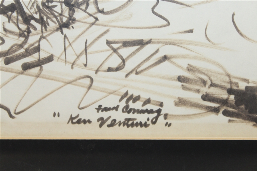 Fred Conway Original Marker Sketch of Ken Venturi - Signed by Conway