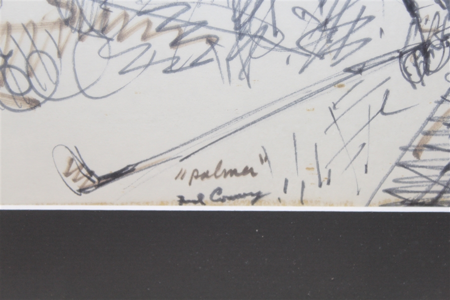 Fred Conway Original Marker Sketch of Arnold Palmer - Signed by Conway