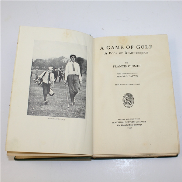 Francis Ouimet Signed Ltd Ed 'A Game of Golf' 1932 Book #108 with Rare Original Cover JSA ALOA