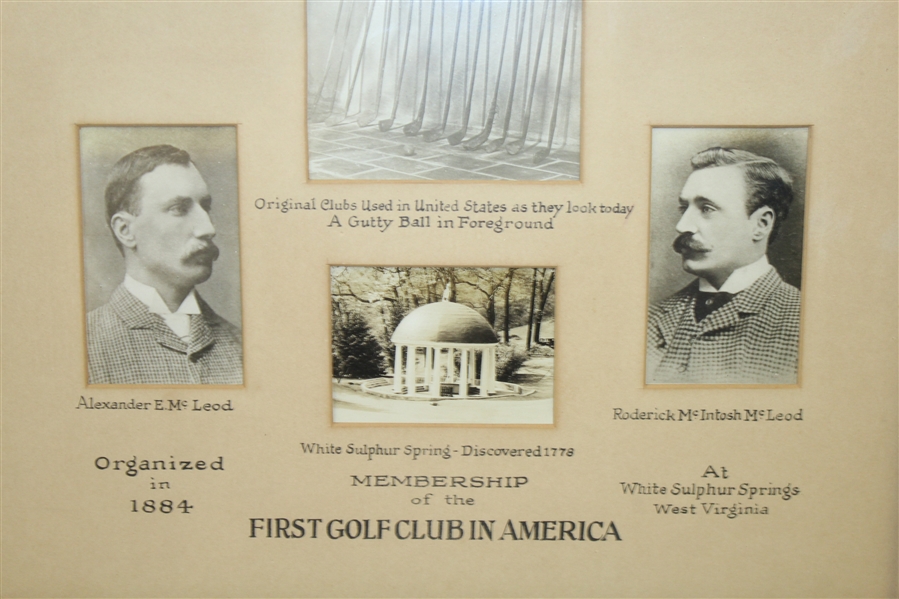 Vintage White Sulphur Springs 'First Golf Club in America' Photos Display 