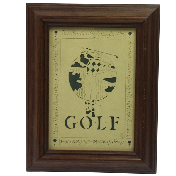 1986 Designs with Scissors 'Golf Terminology' with Post Swing Golfer Display