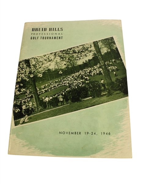 1946 Druid Hills Professional Golf Tournament Program - Lew Worsham Winner