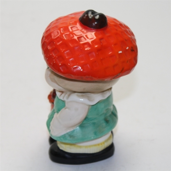 Young Girl in Red Hat Ceramic Foreign Golfer