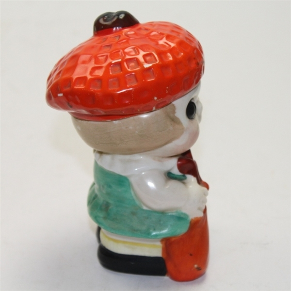 Young Girl in Red Hat Ceramic Foreign Golfer