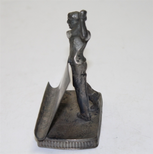 Business Card Holder with Figural Golfer