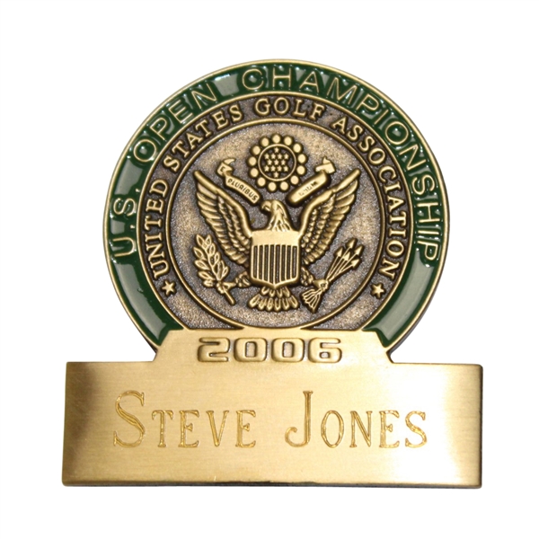 2006 US Open at Winged Foot Contestant Badge - Steve Jones Collection