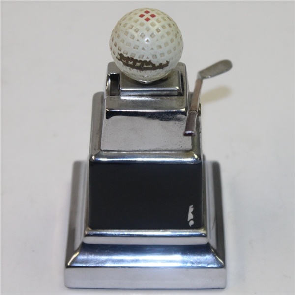 Vintage Golf Ball Lighter on Pedestal with Golf Club Lever