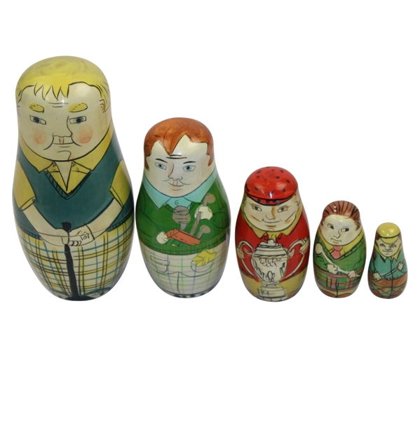 Golf Themed 'Nesting Doll' - Large to Smaller Golfers 