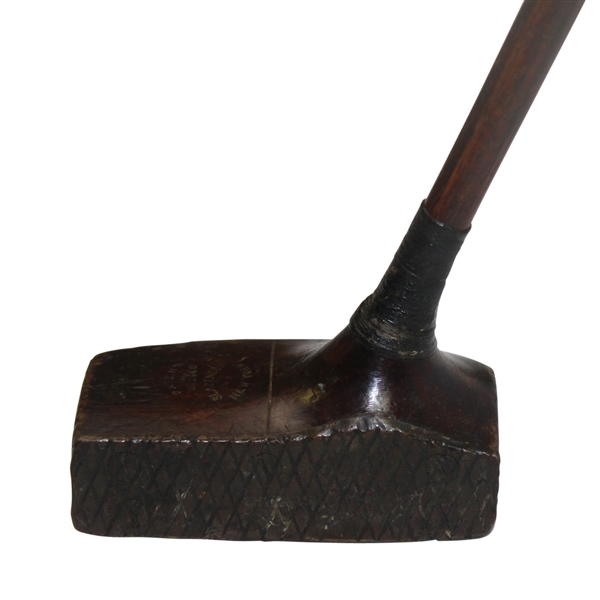 Early 1900's Slazenger & Sons New York Wooden Mallet Putter -JOHN ROTH COLLECTION