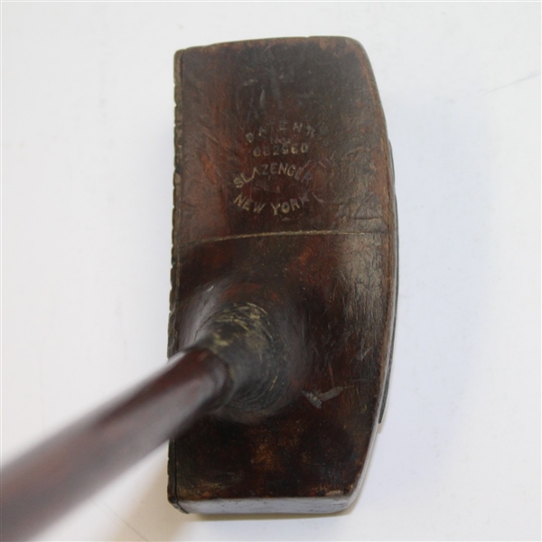 Early 1900's Slazenger & Sons New York Wooden Mallet Putter -JOHN ROTH COLLECTION