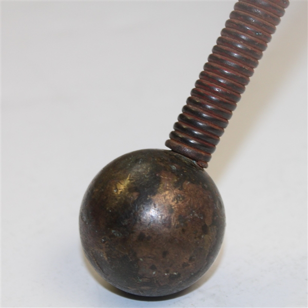 Vintage Hickory Shaft with Spring and Metal Head - Unique 'Pro-Swing' Practice Club-JOHN ROTH COLLECTION