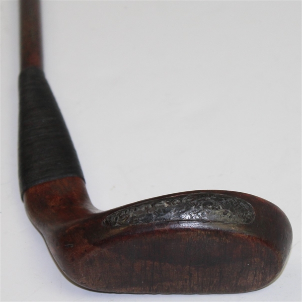 Circa Late 1890's Charles Brand Slight Wry-Neck Wood Putter - Carnoustie Stamp Shaft