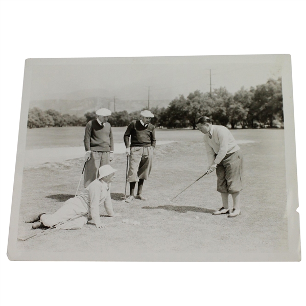 Bobby Jones Original Culver Pictures Photo of Bobby Hitting with 3 Onlookers