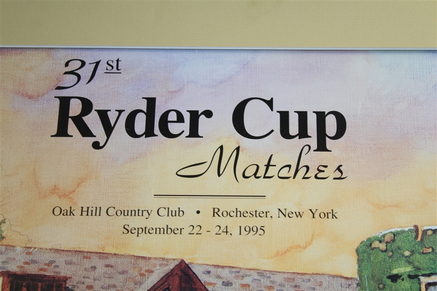 1995 Ryder Cup USA Team Signed Poster JSA ALOA