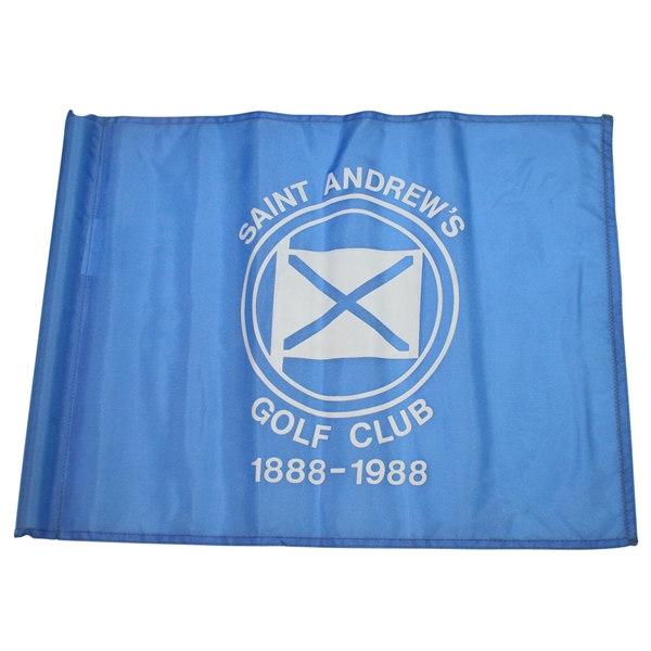 St. Andrews Golf Club (1888-1988) Centennial Blue & White Course Used Flag