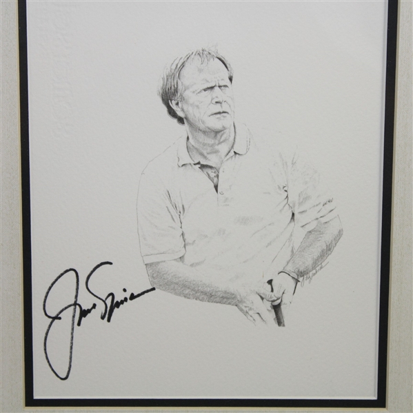 Palmer, Nicklaus, & Player Signed Jim Fitzpatrick Pencil Sketch Prints - Framed JSA ALOA