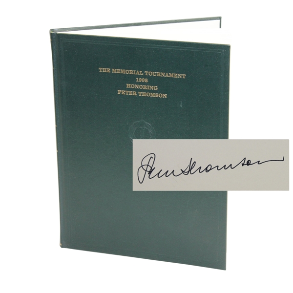 Peter Thomson Signed Ltd Ed 1998 Memorial Tournament Book Honoring Thomson JSA ALOA