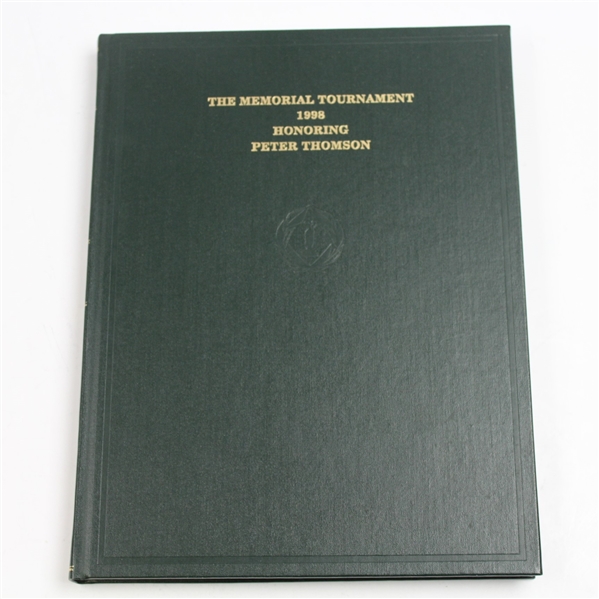 Peter Thomson Signed Ltd Ed 1998 Memorial Tournament Book Honoring Thomson JSA ALOA