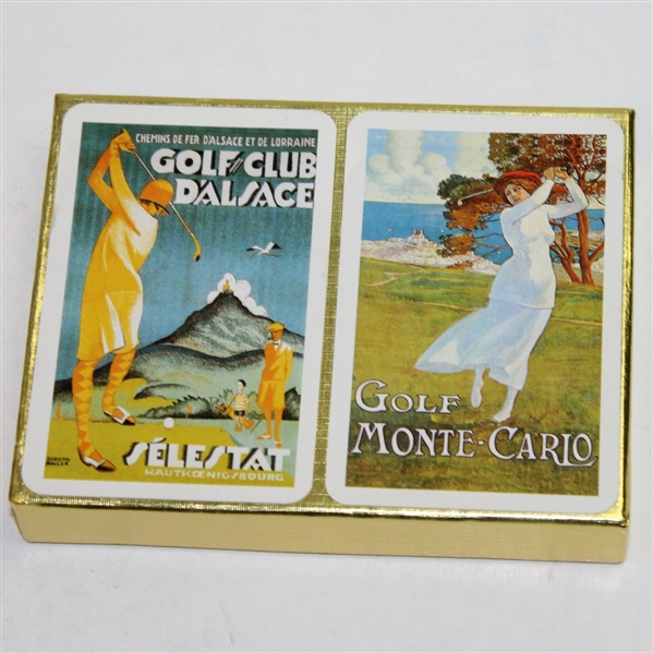 Austrian Hotel du Golf Deauville Piatnik Ladies Golf Cards - 2 Decks