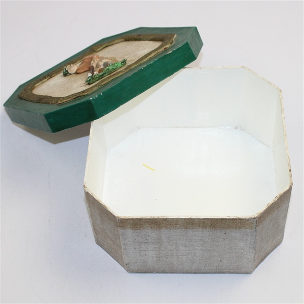 Unmarked Golfer Octagonal Lid and Box