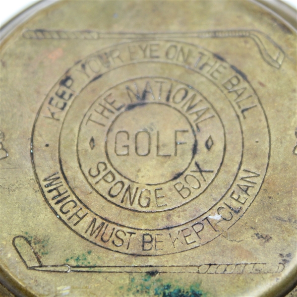 'The National Golf Sponge Box' Brass Circular Golf Ball Cleaner - Made in England