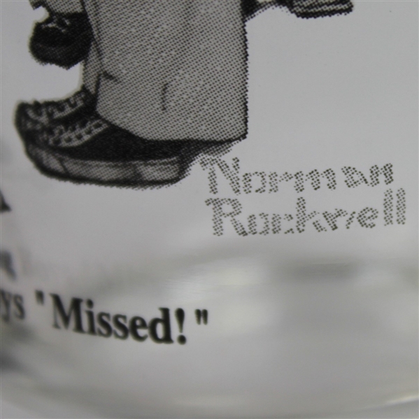 Norman Rockwell Sporting Boys Missed! Black & White Glass - Scarcely Seen