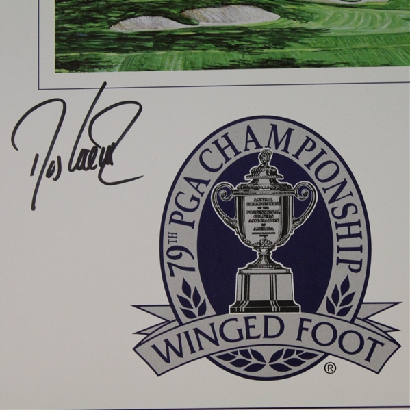 Davis Love III Signed 1997 PGA Championship at Winged Foot Poster JSA ALOA