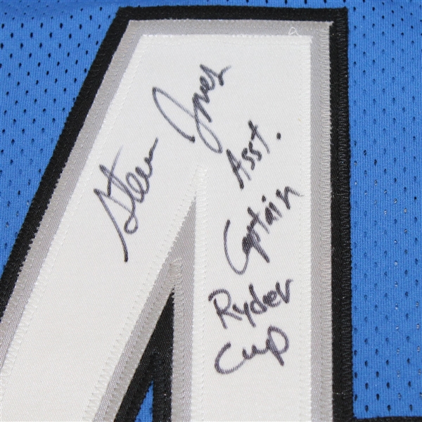 Steve Jones Signed 2004 Ryder Cup Commemorative Gifted Jersey From Detroit Lions W/Team LetterJSA ALOA
