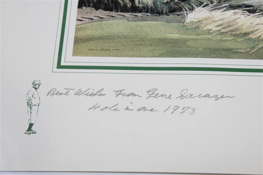 Ltd Ed Troon 'Postage Stamp' Lithograph with Sarzen Facsimile Signature & Inscription